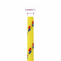 Produktbild för Båtlina gul 5 mm 25 m polypropen