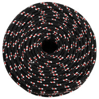 Produktbild för Båtlina svart 8 mm 250 m polypropylen