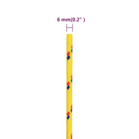 Produktbild för Båtlina gul 6 mm 25 m polypropen