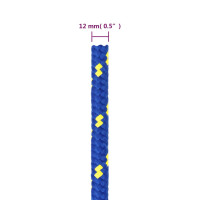 Produktbild för Båtlina blå 12 mm 25 m polypropen