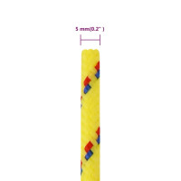 Produktbild för Båtlina gul 5 mm 250 m polypropen