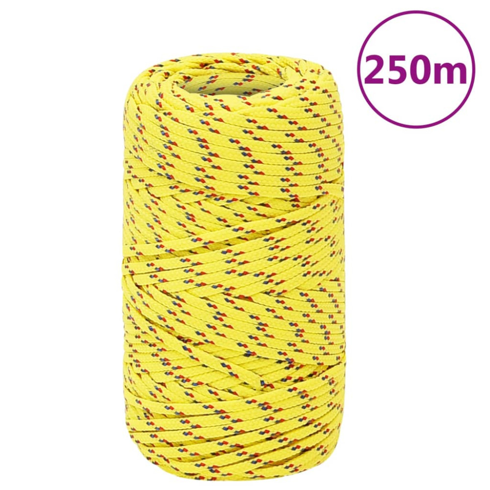 Produktbild för Båtlina gul 2 mm 250 m polypropen