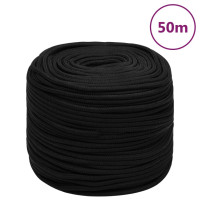 Produktbild för Rep svart 10 mm 50 m polyester