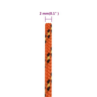 Produktbild för Båtlina orange 2 mm 500 m polypropen