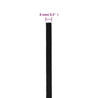 Produktbild för Rep svart 8 mm 100 m polyester
