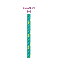 Produktbild för Båtlina grön 8 mm 25 m polypropen