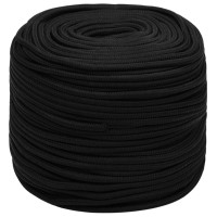 Produktbild för Rep svart 8 mm 25 m polyester