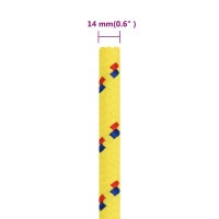 Produktbild för Båtlina gul 14 mm 250 m polypropen