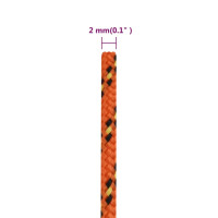 Produktbild för Båtlina orange 2 mm 100 m polypropen
