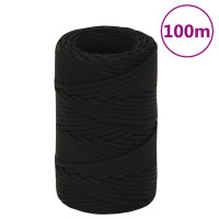 Produktbild för Rep svart 2 mm 100 m polyester