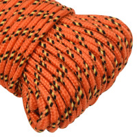 Produktbild för Båtlina orange 3 mm 25 m polypropylen