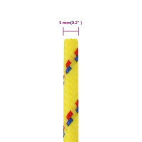 Produktbild för Båtlina gul 5 mm 50 m polypropen