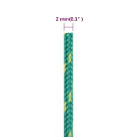 Produktbild för Båtlina grön 2 mm 500 m polypropen