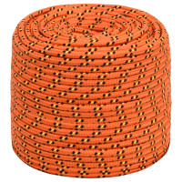 Produktbild för Båtlina orange 6 mm 25 m polypropylen