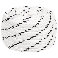 Produktbild för Rep vit 20 mm 25 m polyester