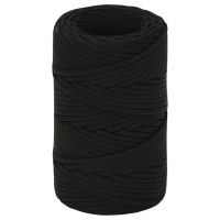 Produktbild för Rep svart 20 mm 25 m polyester