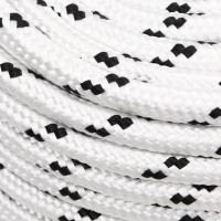 Produktbild för Båtlina flätad vit 14 mm x 250 m polyester