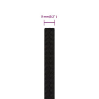 Produktbild för Rep svart 5 mm 50 m polyester