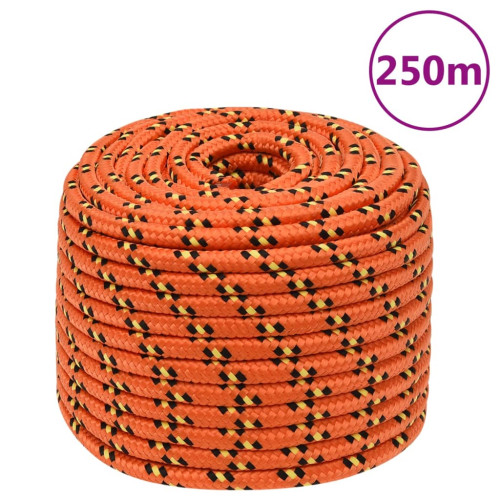 vidaXL Båtlina orange 14 mm 250 m polypropylen