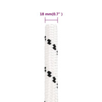 Produktbild för Rep vit 18 mm 50 m polyester