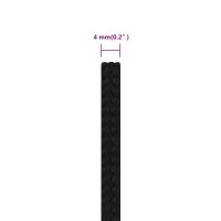 Produktbild för Rep svart 4 mm 25 m polyester
