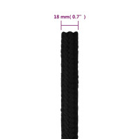 Produktbild för Rep svart 18 mm 100 m polyester