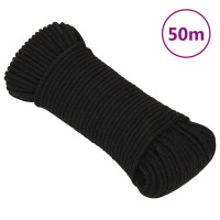Produktbild för Rep svart 3 mm 50 m polyester