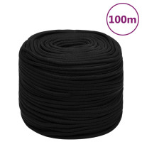 Produktbild för Rep svart 10 mm 100 m polyester