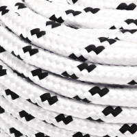 Produktbild för Båtlina flätad vit 8 mm x 100 m polyester