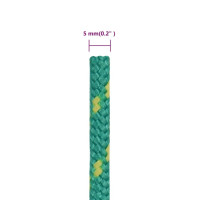 Produktbild för Båtlina grön 5 mm 25 m polypropen