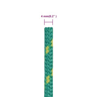 Produktbild för Båtlina grön 4 mm 25 m polypropen