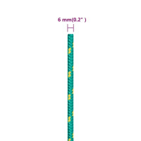 Produktbild för Båtlina grön 6 mm 25 m polypropen