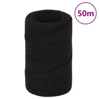 Produktbild för Rep svart 2 mm 50 m polyester