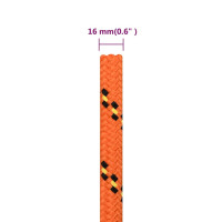 Produktbild för Båtlina orange 16 mm 250 m polypropylen