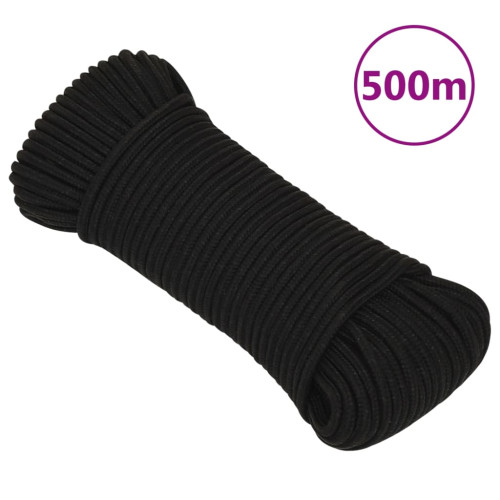 vidaXL Rep svart 5 mm 500 m polyester