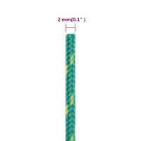 Produktbild för Båtlina grön 2 mm 250 m polypropen