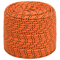 Produktbild för Båtlina orange 8 mm 25 m polypropylen