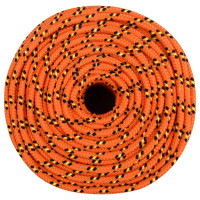 Produktbild för Båtlina orange 6 mm 50 m polypropylen
