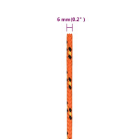 Produktbild för Båtlina orange 6 mm 50 m polypropylen