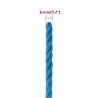 Produktbild för Rep blå 6 mm 50 m polypropylen