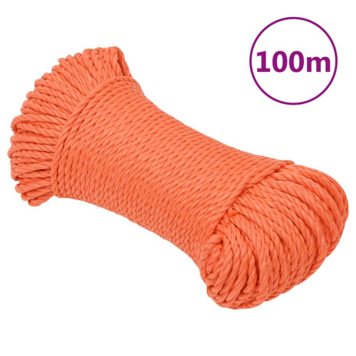 vidaXL Rep orange 3 mm 100 m polypropylen