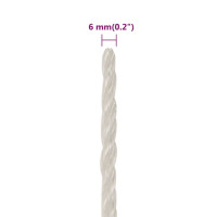 Produktbild för Rep vit 6 mm 500 m polypropylen
