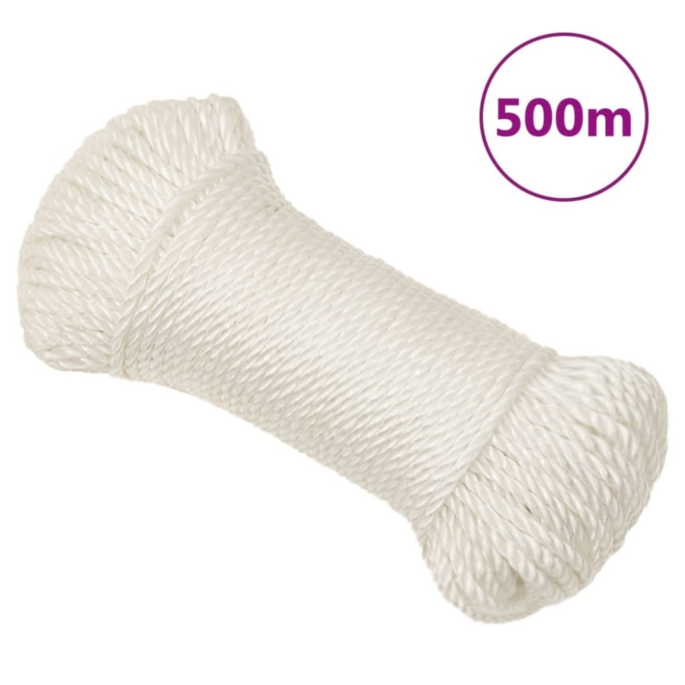 Produktbild för Rep vit 8 mm 500 m polypropylen