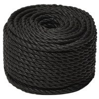 Produktbild för Rep svart 10 mm 25 m polypropen