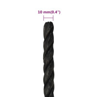Produktbild för Rep svart 10 mm 25 m polypropen