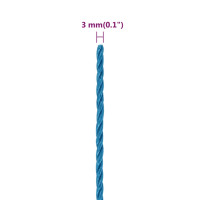 Produktbild för Rep blå 3 mm 100 m polypropylen