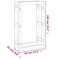 Produktbild för Vedställ vit 60x25x100 cm massiv furu