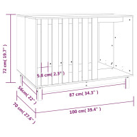 Produktbild för Hundkoja 100x70x72 cm massiv furu