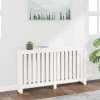 Produktbild för Elementskydd vit 153x19x84 cm massiv furu