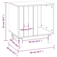 Produktbild för Hundkoja svart 50x40x52 massiv furu